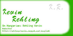 kevin rehling business card